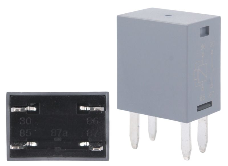 Universal Rectangular Mini Relay - 12 Volt, 4 Pin