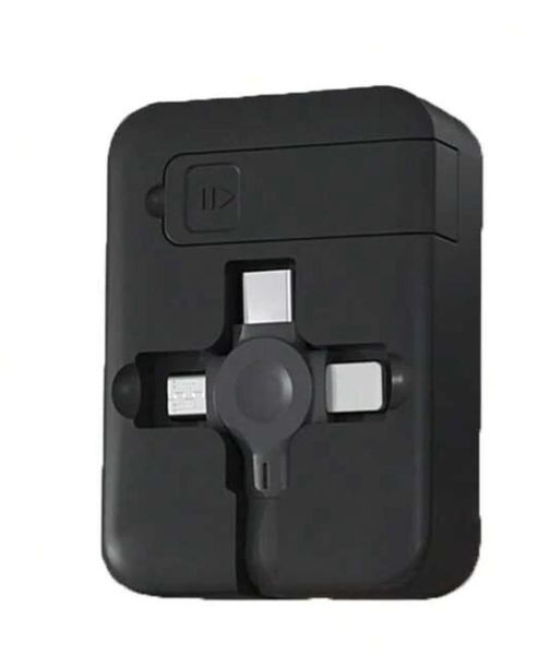 3-in-1 Retractable USB Charging Cable - with Built-In Hidden Phone Stand