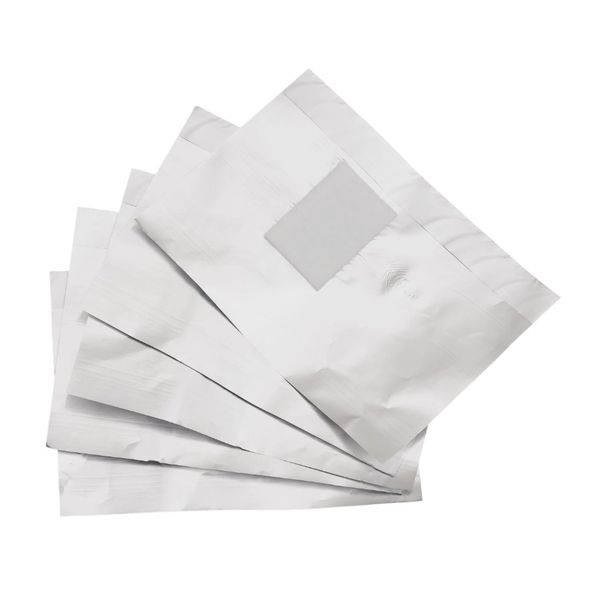 200 Piece Nail Polish Remover Aluminium Foil Wraps - Silver