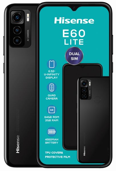 Hisense E60 Lite 64GB Dual Sim - Black