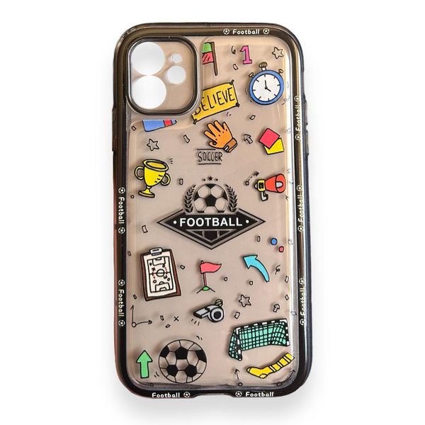 AMA Soccer Pattern Protective Silicon Case For iPhone 14 Pro Max