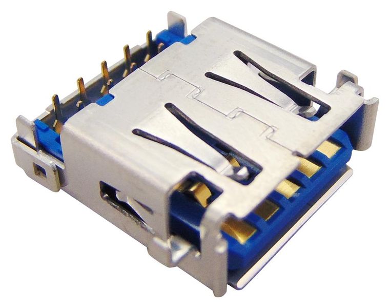 Jst (UB3A-9R-D6C-333(HF)) USB Connector, USB Type A, USB 3.0, Receptacle