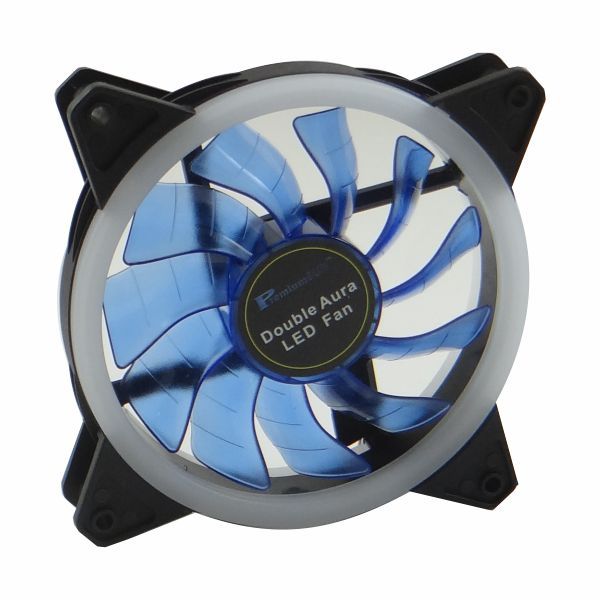 PremiumSun 120MM Black Case Fan With Blue Blades &amp; LED
