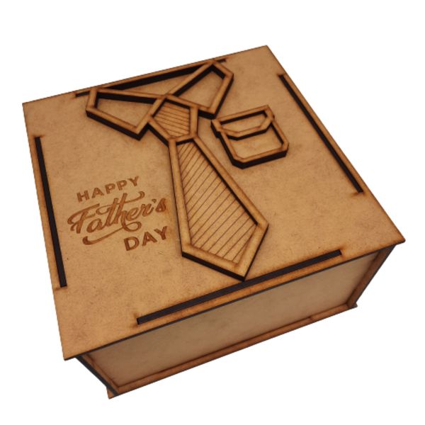 Fathers Day Gift Box Fathers Day Gift idea Dad Everything Laser Wooden Box
