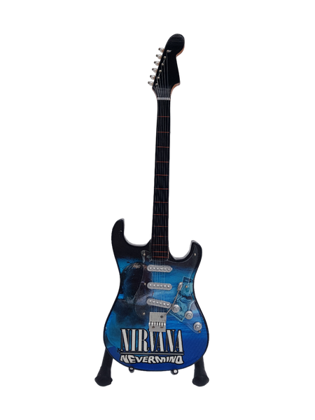 Mini Wooden Guitar Ornament - Nirvana Nevermind - 24 x 7cm