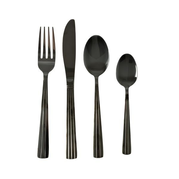 George &amp; Mason - Tamara 16 Piece Cutlery Set - Gunmetal