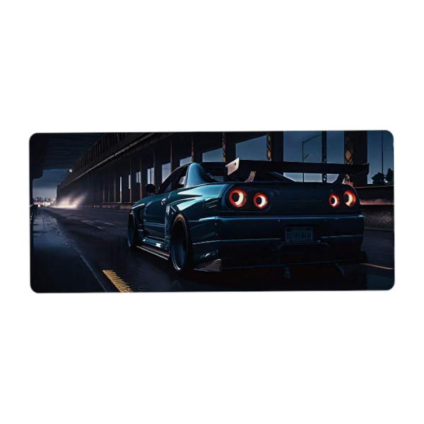 Car Style Keyboard Mouse Pad - Black