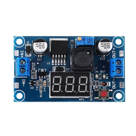 Voltage Regulator Adjustable Step-Down Power Supply Module With Display Image