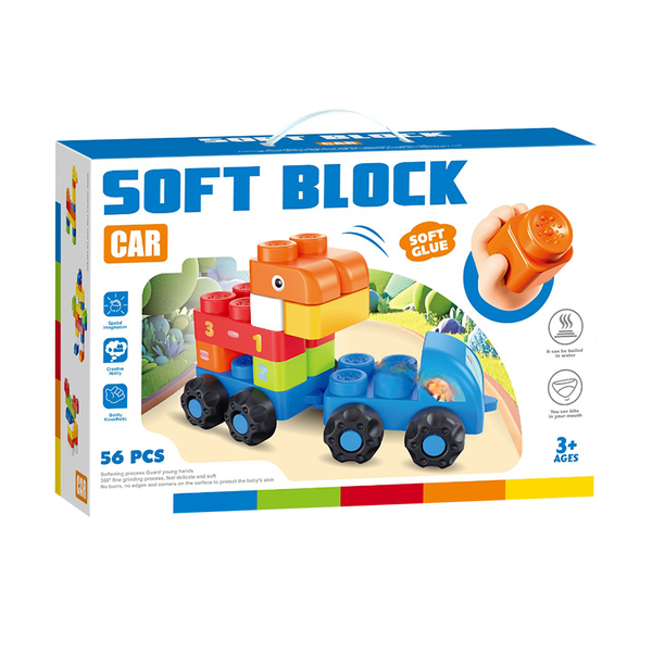 Kids' Rubber Blocks - 56 Piece