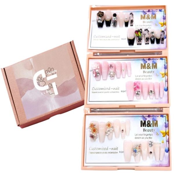 Cleo 3 Pack Designer Stick on Nails