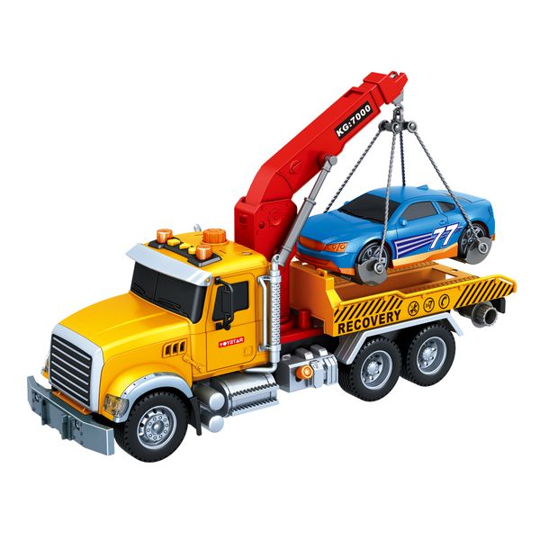 Toystar City Tow Truck &amp; Vehicle with Sound, Lights &amp; Pump (39cm Long)