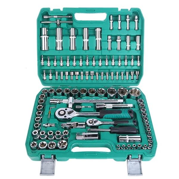 108 Piece Mechanic Trolley Tool Case Chrome Vanadium Socket Set