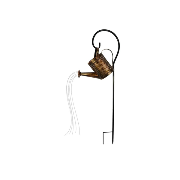 Solar LED Garden Light - Vintage Watering Can with Cascading Fairy Lights