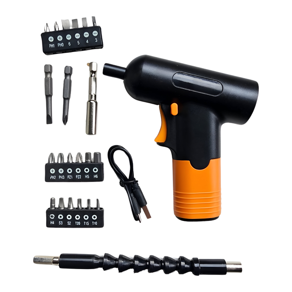 24-Piece Multi-Purpose USB Rechargeable Handheld Electric Screwdriver Set