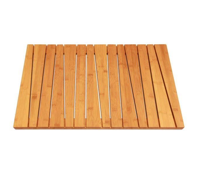 Bamboo Bath Mat for Shower Wooden Floor Mat for Bathroom