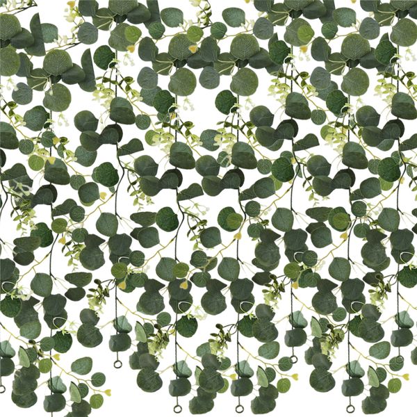 12 Pack Artificial Leaves Plants Vine Hanging Garland Wedding Wall Decor