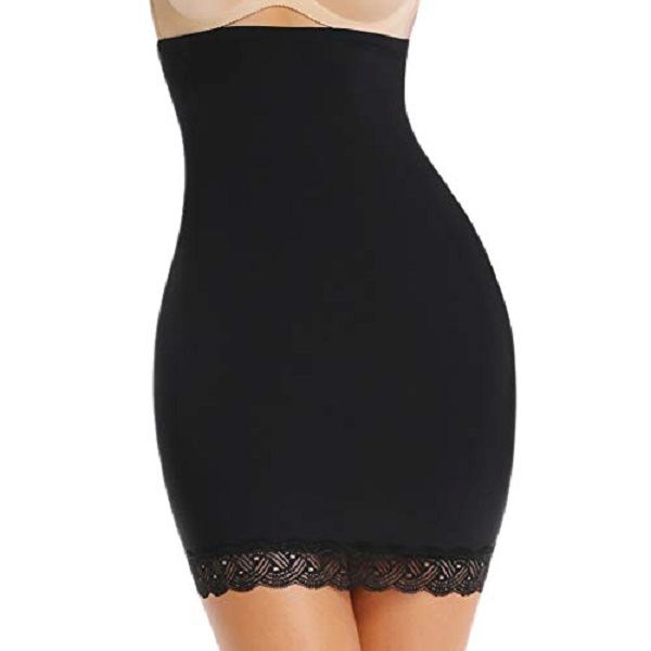 NipTuck Shapewear, Jet Black Countess Full Skirt, High Waisted, Lace Detail