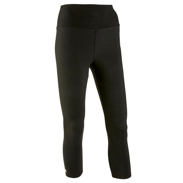 Domyos Women's Fitness Cardio Cropped Leggings - Black