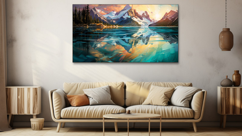 Canvas Wall Art - Mountain Mirage Abstract - HD0023