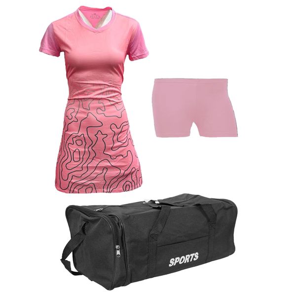 Netball Dress with Tights Kit Set for Women's Team of 10 &amp; Bag