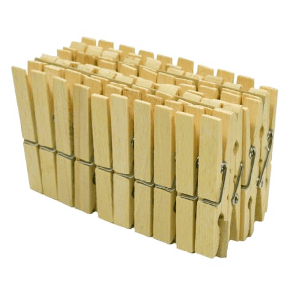 Wood 60 Pack Clothes Pegs