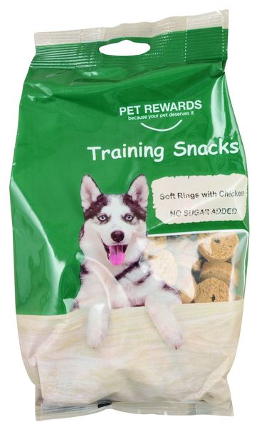 Pet Rewards - Soft Chicken Rings Dog Training Snacks 500g x2