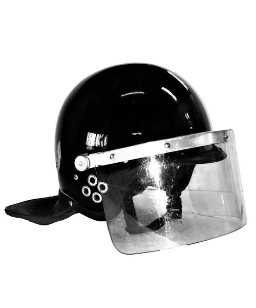 Riot Helmet with Neck &amp; Face Shield - Black