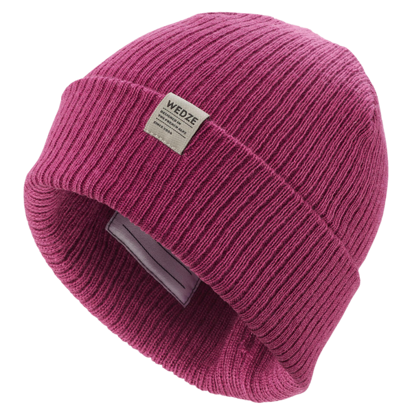 Wedze - Kid's Ski Hat - Fisherman - Purple Fuchsia