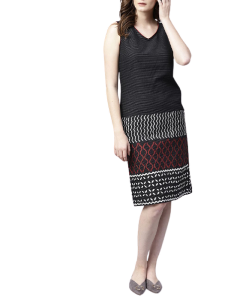 Black &amp; Red Sleeveless Dress