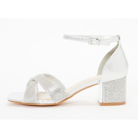 Ladies wide fit silver on sale shoes