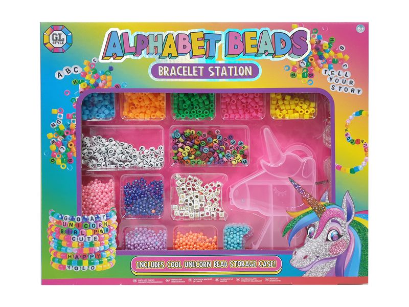 Gl Style Alphabet Beads Bracelet Station
