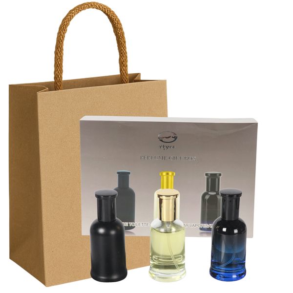 Veyes Classic Perfume Gift Box for Men | 3 x 25ml EDT &amp; Gift Bag COMBO