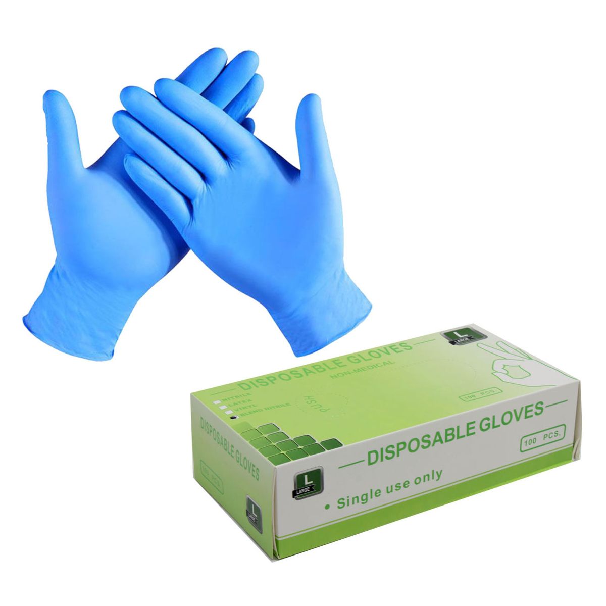 BlendNitrile NonMedical Examination Gloves Large 200 Gloves