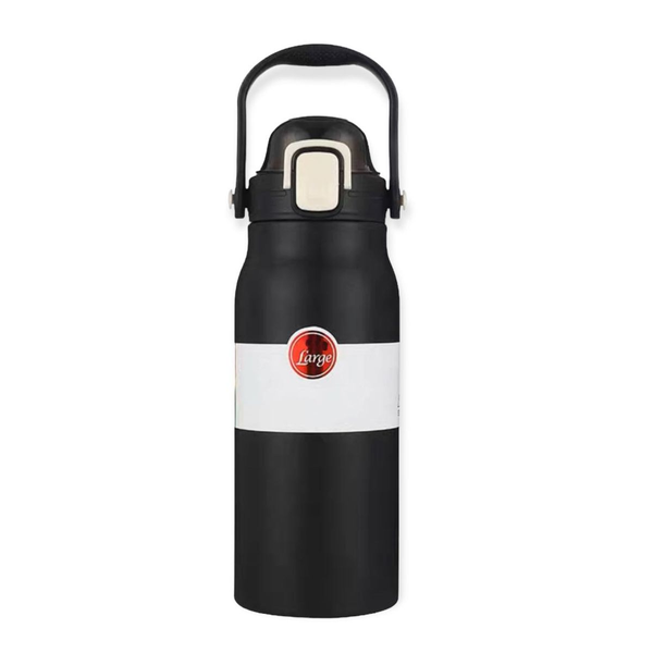 Black Large Capacity 316 Stainless Steel Insulated 1000ml Flask