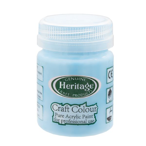 Heritage Pure Acrylic Paint - Craft Colour Range - 50ml - Light Blue