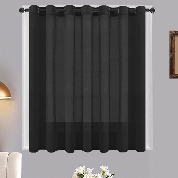Mystic Voile - Black - Eyelet image