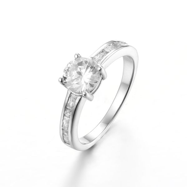 Sterling Silver Solitaire Engagement Wedding Ring SR00010