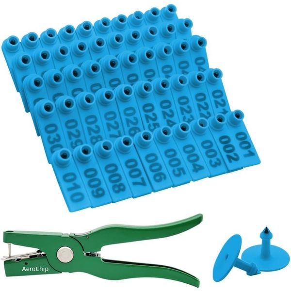 Sheep Ear Tags Marker Applicator 001-100 Ear Tags for Goat Punch Tools