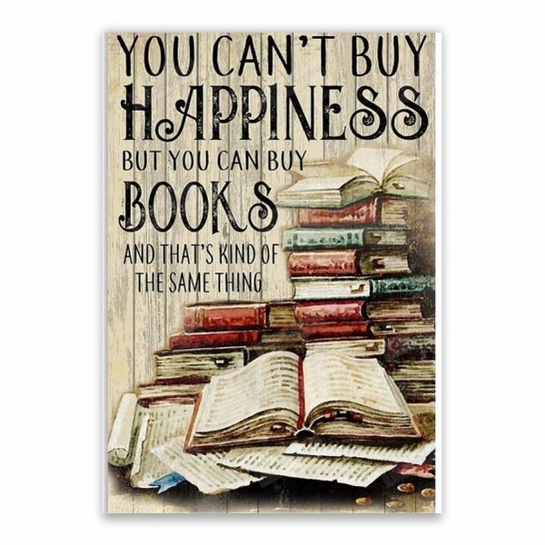 Books Buy Happiness Poster - A1