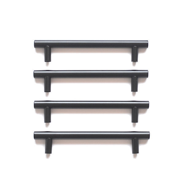 Project Solutions Bar Handle Hollow Matt Black 160mm Pack of 4