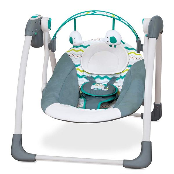 Portable Battery Operated Swing - Grey and Blue