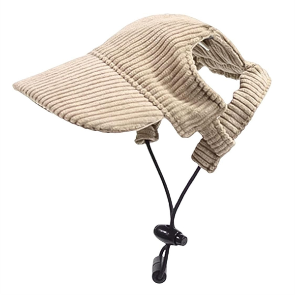 Sun Protection Hat Adjustable Pet Cat Dog Sun Visor With Ear Holes Xl