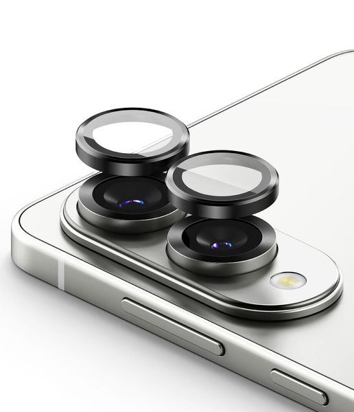 Camera Lens Protectors w/ Aluminium Alloy Frames Compatible With Galaxy S25 Edge -Black
