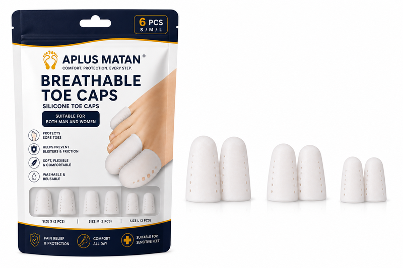 APLUS MATAN Breathable Silicone Toe Caps 6 Piece