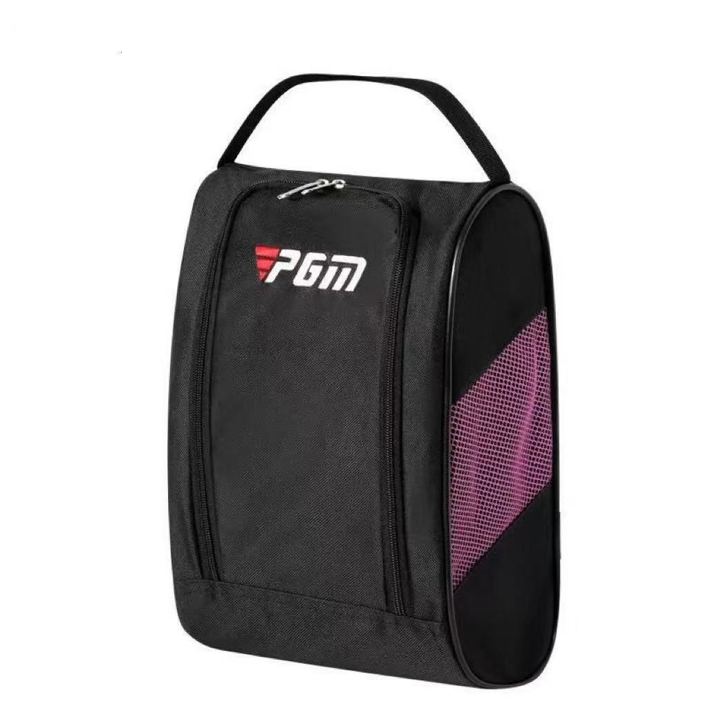 Portable Breathable Golf Shoe Sports Storage Bag PINK
