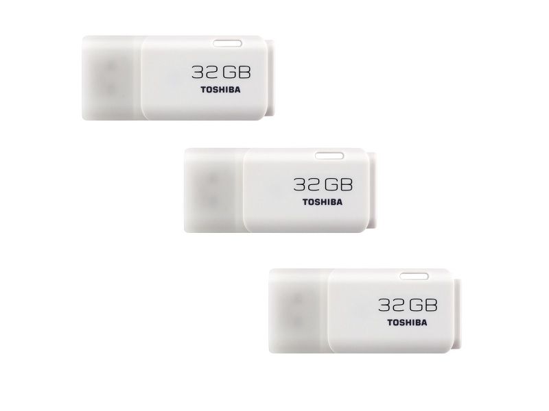 TOSHIBA 32 GB USB Flash Drive - White ( Pack of 10 )