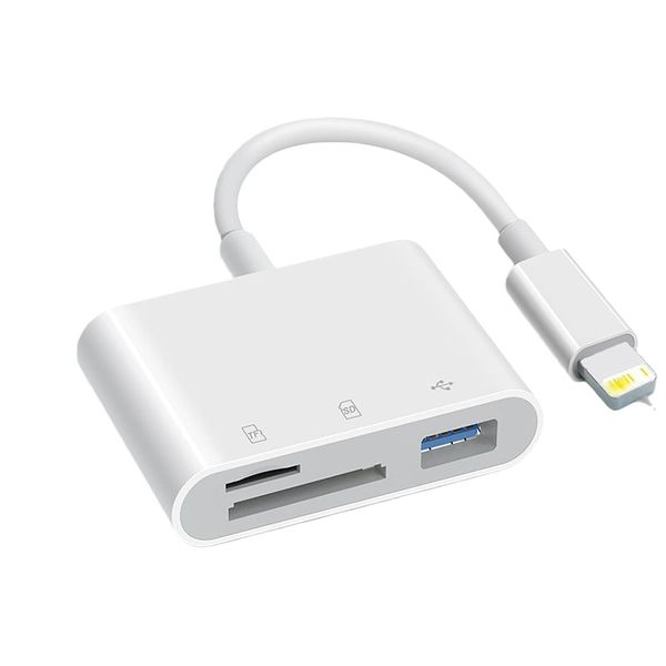 3 In 1 OTG SD TF Card Reader Compatible with iOS USB-C Camera Converter