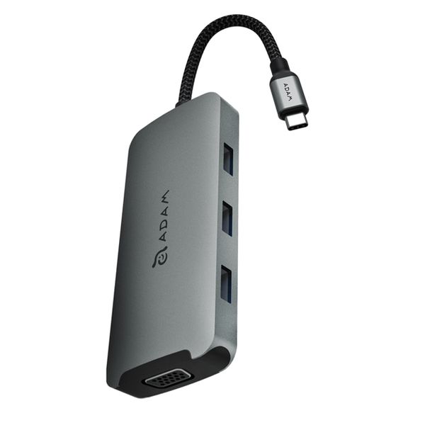 Adam Elements CASA Hub A08 8 Port USB-C Hub - Grey