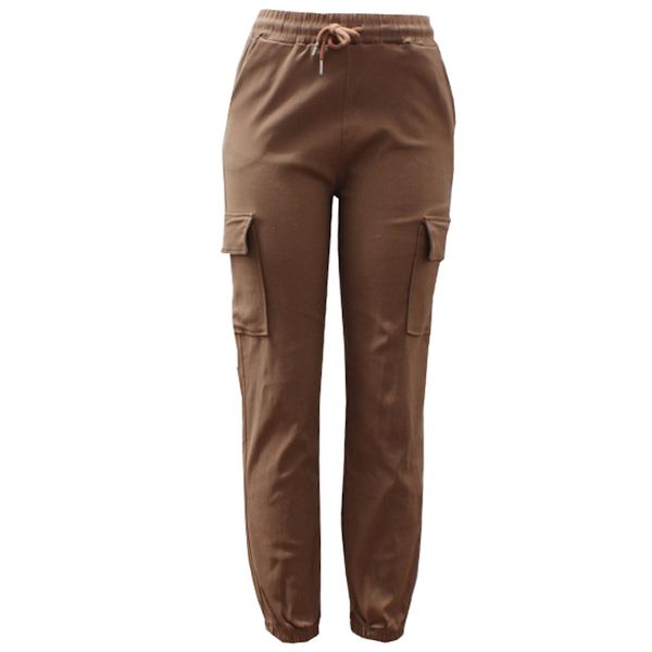 Blackcherry Brown High Waist Cargo Pants
