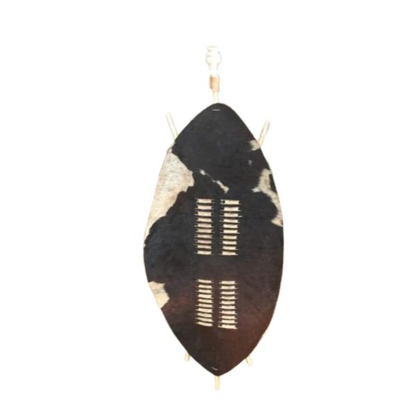 Extra Large Zulu Shield Black and White Cowhide 140cm Traditional Shield